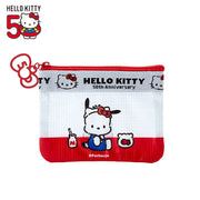 [Sanrio] Hello Kitty 50th -HELLO EVERYONE! Design Series- Vinyl Flat Pouch - Pochacco [APR 2024] Sanrio Original Japan