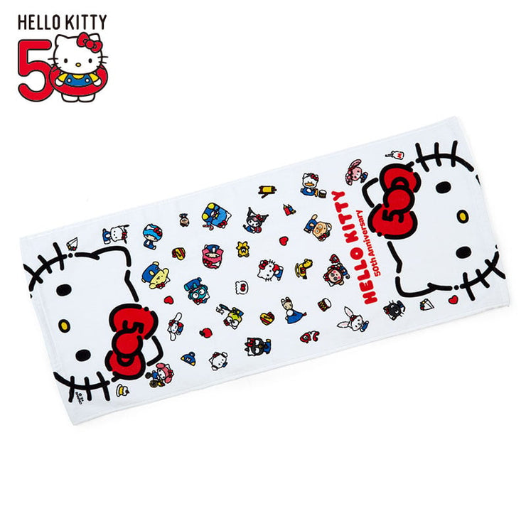 [Sanrio] Hello Kitty 50th -HELLO EVERYONE! Design Series- Face Towel [APR 2024] Sanrio Original Japan