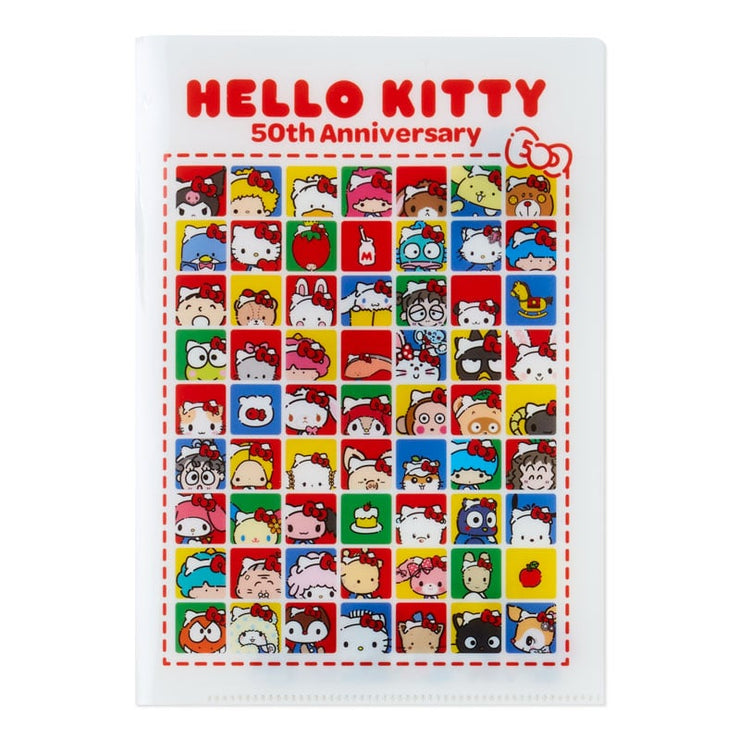 [Sanrio] Hello Kitty 50th -HELLO EVERYONE! Design Series- Sticker Set in File [APR 2024] Sanrio Original Japan