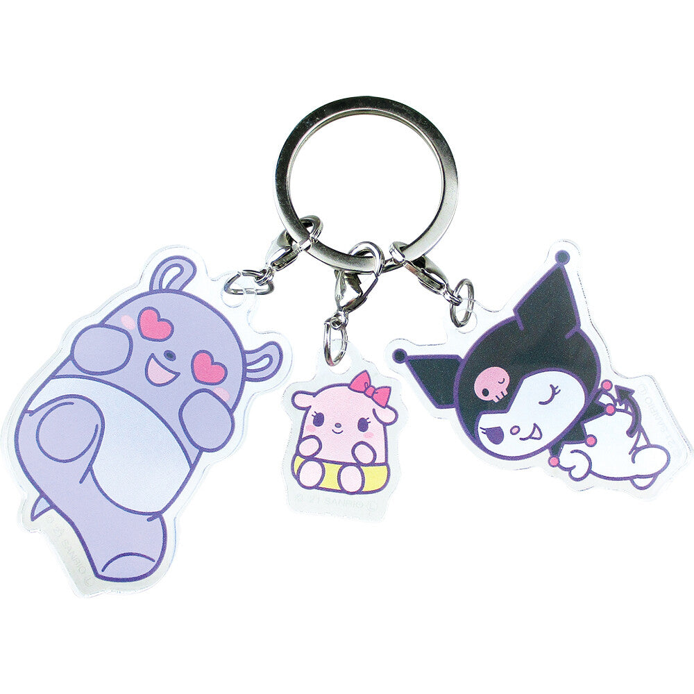 Kuromi Rubber Mascot Charm Ball Chain Key Chain Japan Kawaii Sanrio Japan