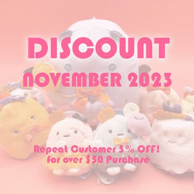 [Closed][Coupon] 2023 NOV - Repeat Customer 5% OFF! for over $50 purchase