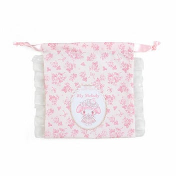 [Sanrio] My Melody White Strawberry Tea Time Design Series - Kinchaku Pouch [JAN 2024] Sanrio Original Japan