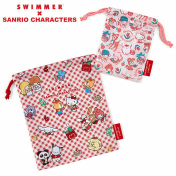 [Sanrio] SWIMMER×SANRIO CHARACTERS - Kinchaku Pouch [JAN 2024] Sanrio Original Japan