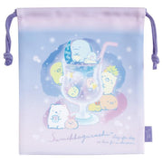 [Clearance][Sumikko Gurashi] Gusseted Kinchaku Pouch -Glass San-X Official Japan 2024