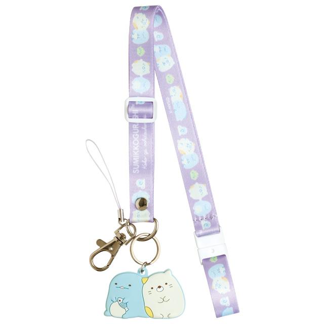 [Sumikko Gurashi] Neck Strap - Neko & Tokage San-X Official Japan 2024