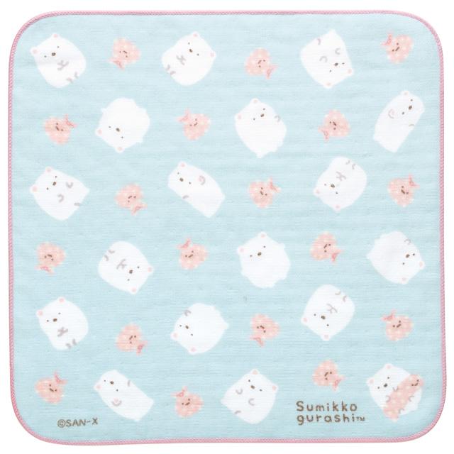 [Clearance][Sumikko Gurashi] Mini Towel -Shirokuma & Furoshiki San-X Official Japan 2024