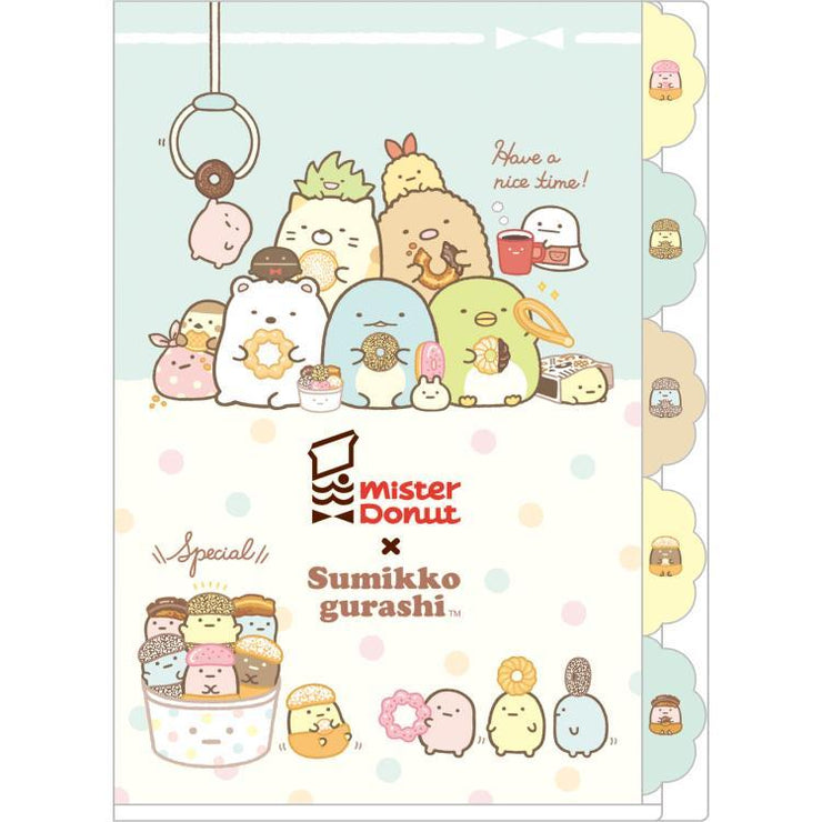 [Sumikko Gurashi] - Sumikko Gurashi x Mister Donut - 5Pocket Plastic Document Holder -A San-X Official Japan 2024