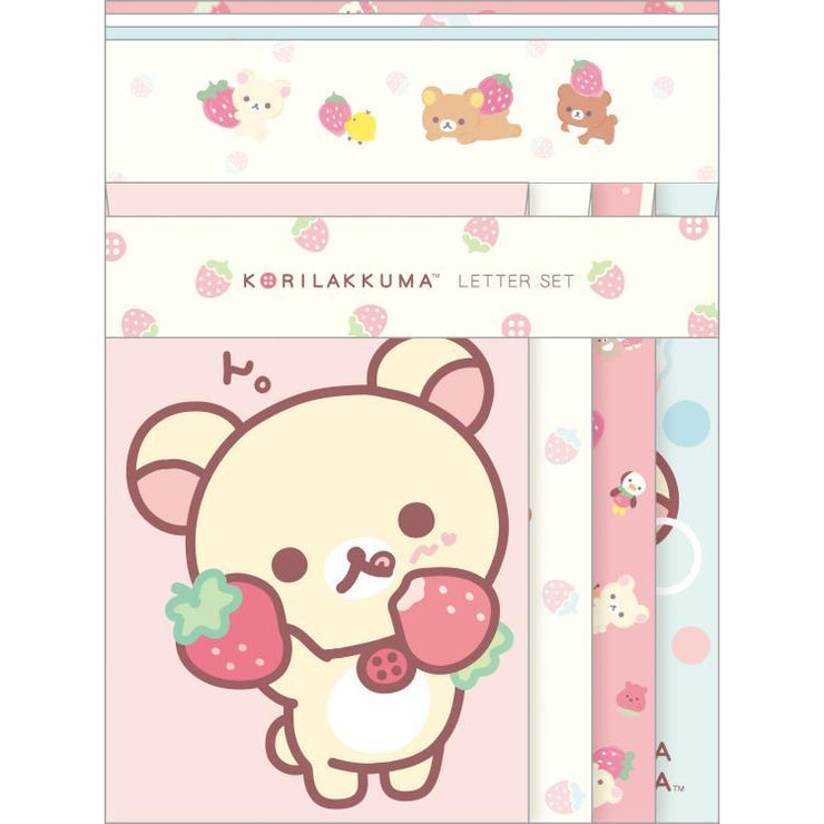 [Rilakkuma] - Korilakkuma Full of Strawberry Day - Letter Set -A  San-X Official Japan 2024