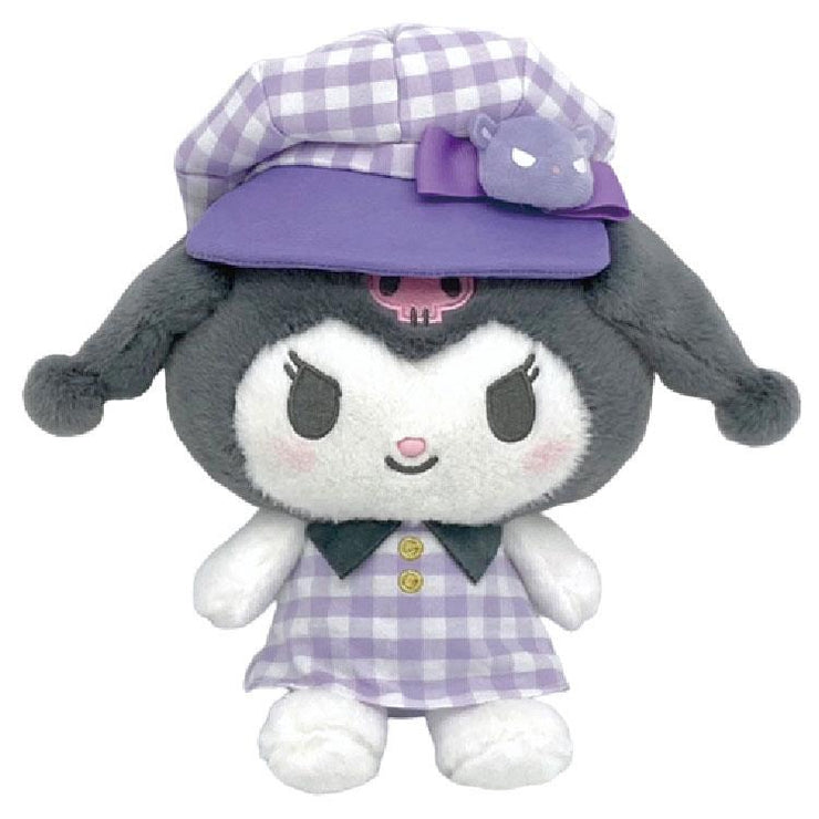 Sanrio] Gingham Casquette Plush Toy -Kuromi Nakajima Japan 2023