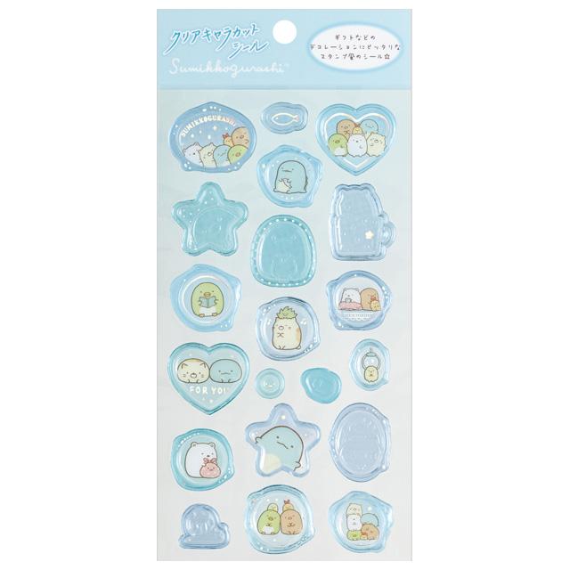 [Sumikko Gurashi] Clear Character Cut Stickers- Blue San-X Official Japan 2023