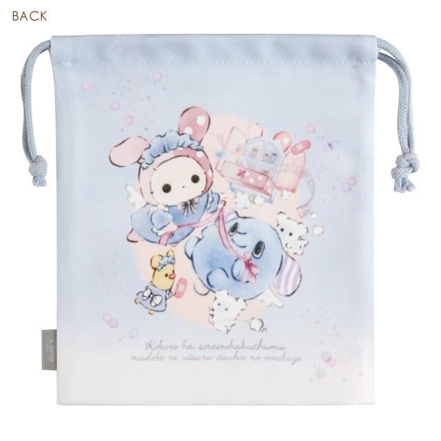 [Sentimental Circus] -Sorairo Hakuchumu- Gusseted Kinchaku Pouch San-X Official Japan 2024