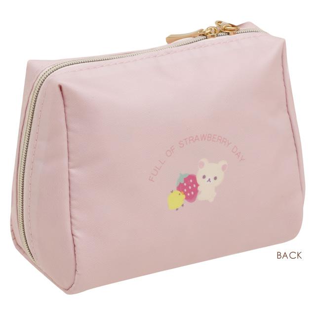 [Rilakkuma] - Korilakkuma Full of Strawberry Day - Pouch San-X Official Japan 2024