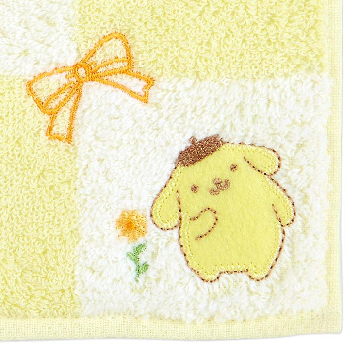 [Sanrio] Block Pattern Mini Towel - Pom Pom Purin [DEC 2023] Sanrio Original Japan