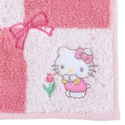 [Sanrio] Block Pattern Mini Towel - Hello Kitty [DEC 2023] Sanrio Original Japan