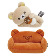 [Rilakkuma] -BASIC RILAKKUMA HOME CAFE - Relaxing on Sofa Tenori Plush Set San-X Official Japan 2023