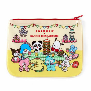 [Sanrio] SWIMMER×SANRIO CHARACTERS - 2x Flat Pouch Set [JAN 2024] Sanrio Original Japan