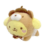 [Sanrio] Nakayoshi Omutu Kuma Plush Toy S-Size - Pom Pom PurinNakajima Japan 2024