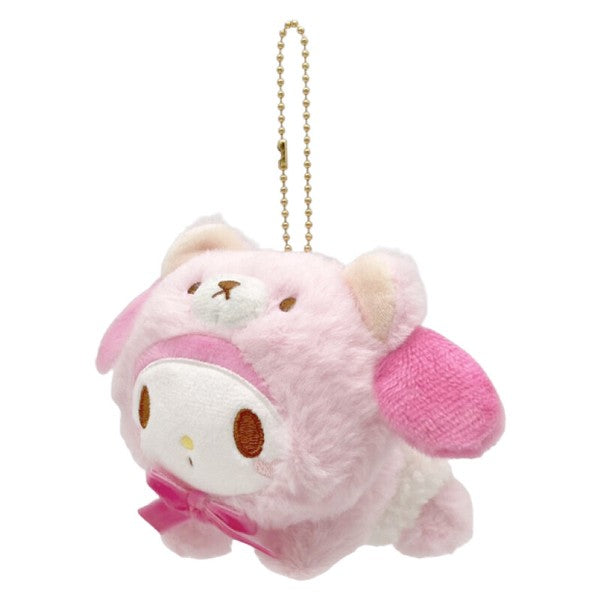 [Sanrio] Nakayoshi Omutu Kuma Plush Mascot Strap - My Melody Nakajima Japan 2024