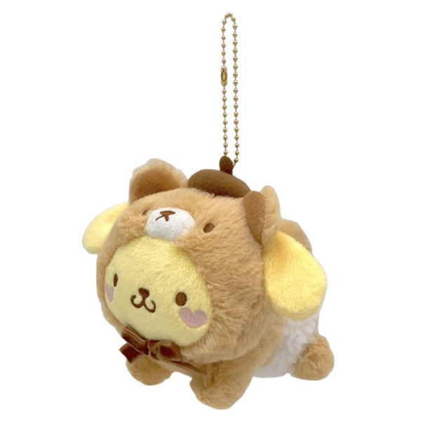 [Sanrio] Nakayoshi Omutu Kuma Plush Mascot Strap - Pom Pom Purin Nakajima Japan 2024