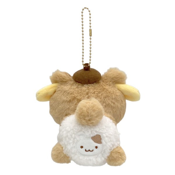 [Sanrio] Nakayoshi Omutu Kuma Plush Mascot Strap - Pom Pom Purin Nakajima Japan 2024