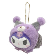 [Sanrio] Nakayoshi Omutu Kuma Plush Mascot Strap - Kuromi Nakajima Japan 2024