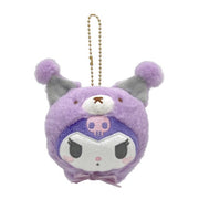 [Sanrio] Nakayoshi Omutu Kuma Plush Mascot Strap - Kuromi Nakajima Japan 2024