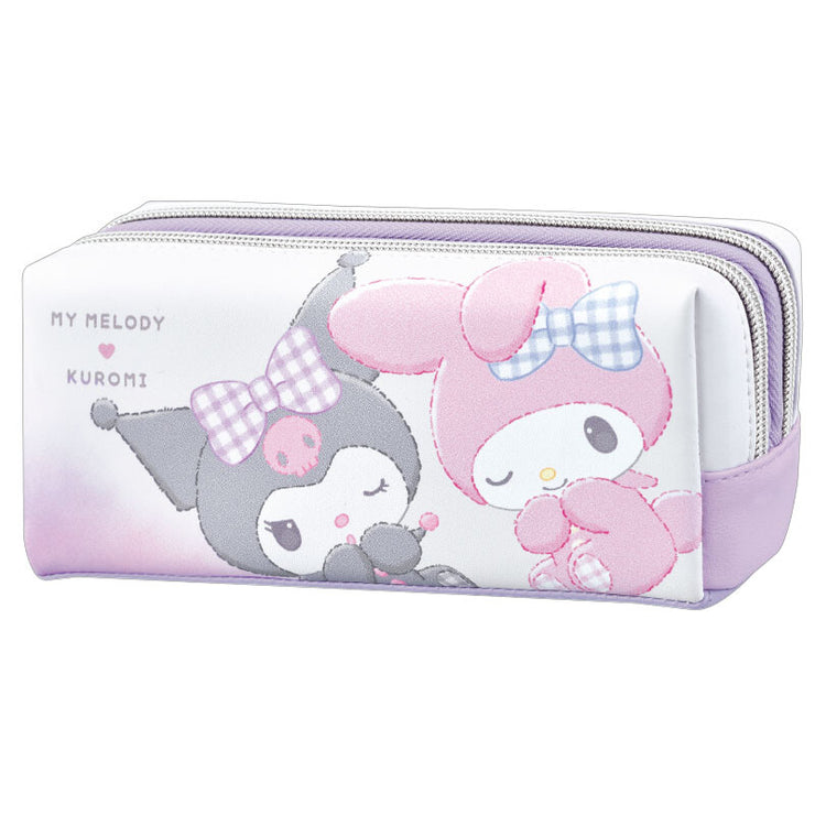 [Sanrio] My Melody & Kuromi Twin Zipper Pen Pouch -Mokotto 2024 Crux Japan