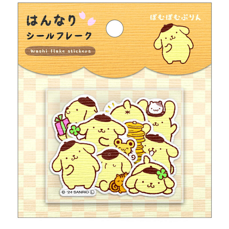 [Sanrio] Hannari Flake Sticker Set - Pom Pom Purin 2024 Crux Japan