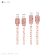 [Sanrio] Sanrio Characters PD60W Compatible USB 2.0 Type-C Cable 2024 Gourmandise Japan