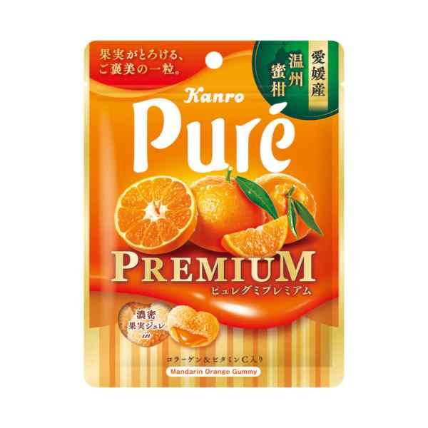 [Gummy Candy] Pure Gummy Premium -Unshu Mandarin Orange 54g Kanro Japan