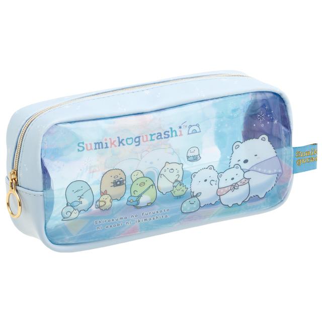 [Sumikko Gurashi] - Shirokuma no Furusato - Transparent Pen Pouch San-X Official Japan 2024