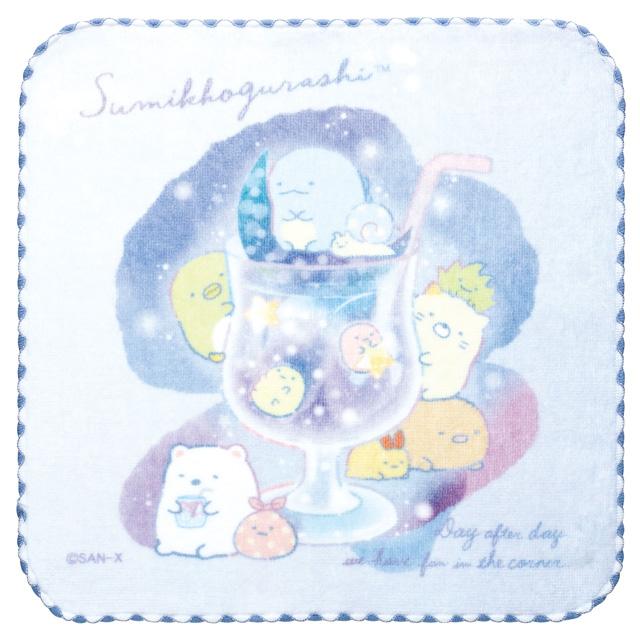 [Sumikko Gurashi] Mini Towel - Kirafuwa Blue San-X Official Japan 2024