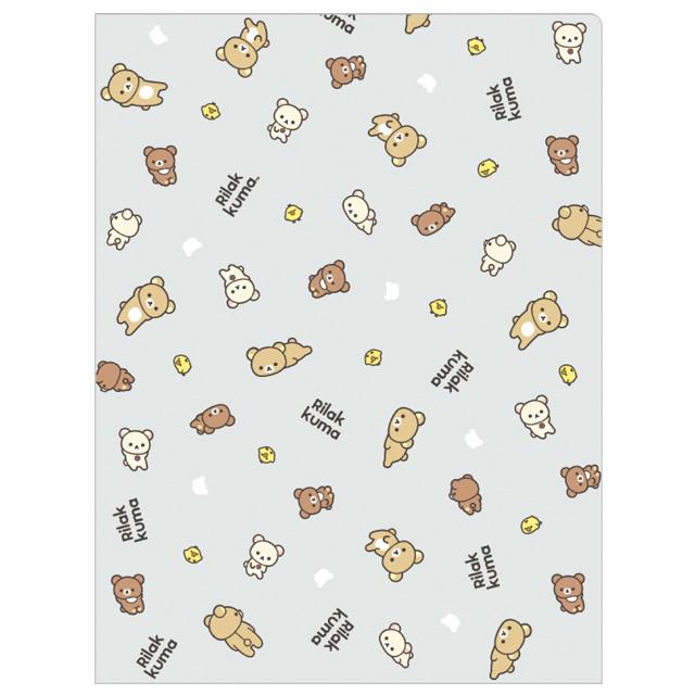 [Rilakkuma] 10Pocket Plastic Ducument Folder -NEW BASIC RILAKKUMA 2024 San-X Official Japan