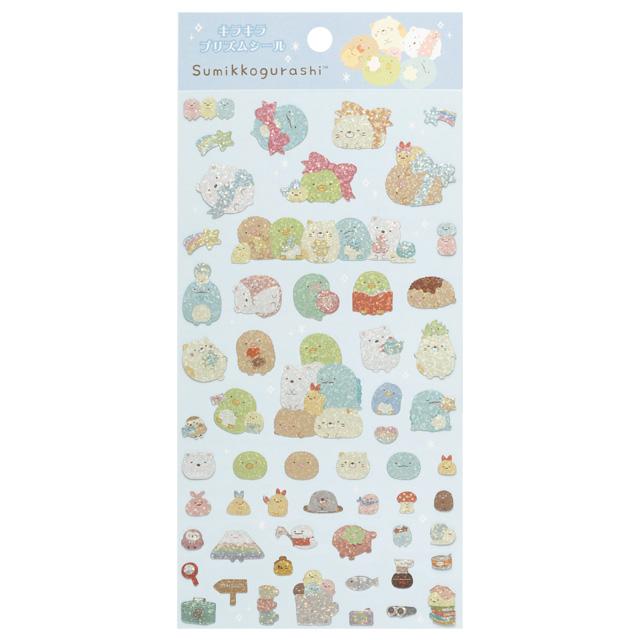 [Sumikko Gurashi] Sparkling Prism Stickers Set - Blue San-X Official Japan 2024