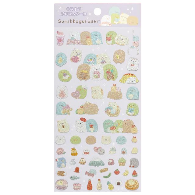 [Sumikko Gurashi] Sparkling Prism Stickers Set - Purple San-X Official Japan 2024