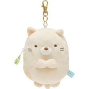 [Clearance]#[Sumikko Gurashi] Plush Pass Case w/Reel - Neko San-X Official Japan 2023