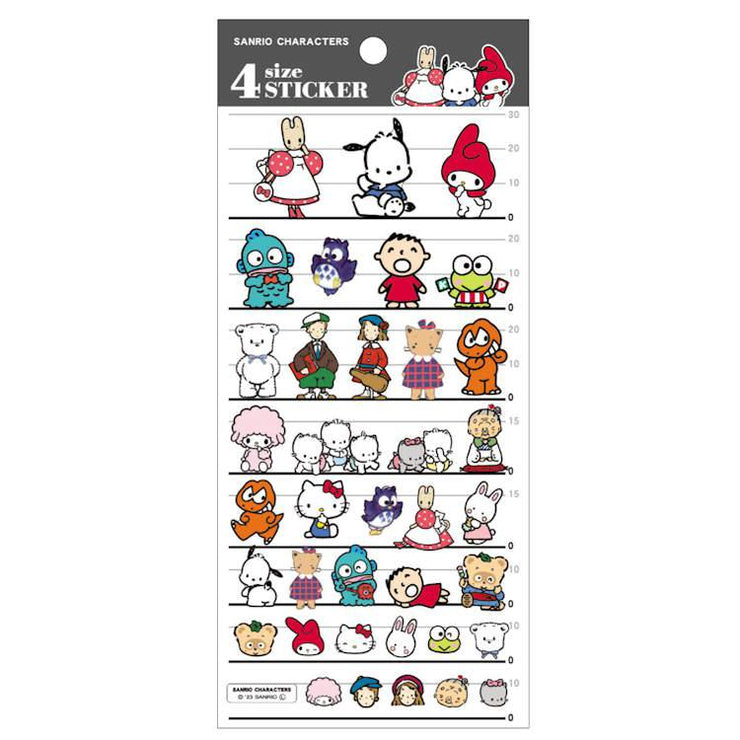 [Sanrio] 4-Size Sticker -Character Mix 2  2023 Kamio Japan