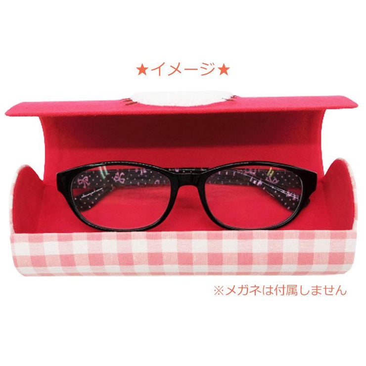 [Sanrio] Gingham Sagara Glasses Case -Hello Kitty 2024 Nakajima Japan