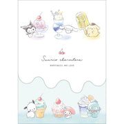 [Sanrio] Die-Cut A6 Memo Pad -Chima Chima Sweets 2024 Crux Japan