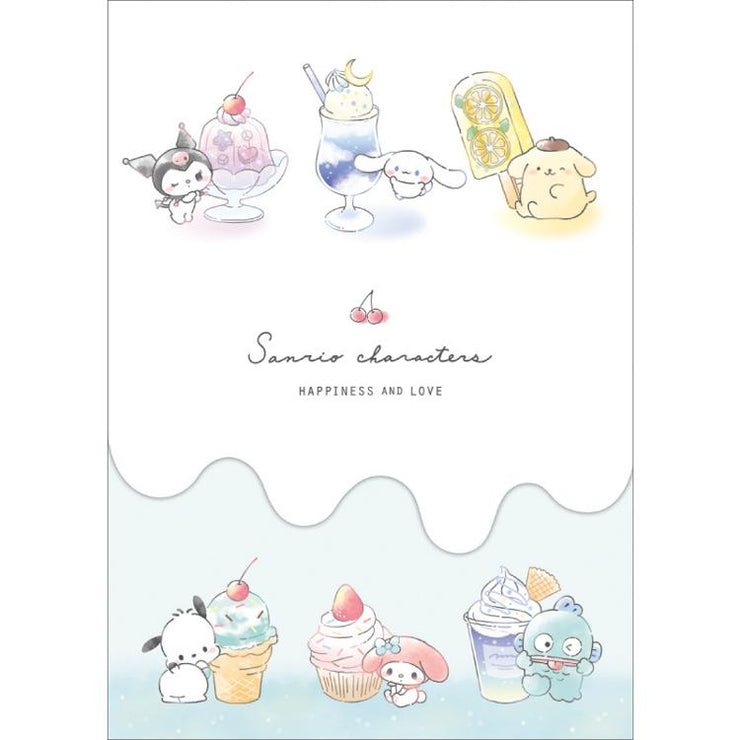 [Sanrio] Die-Cut A6 Memo Pad -Chima Chima Sweets 2024 Crux Japan