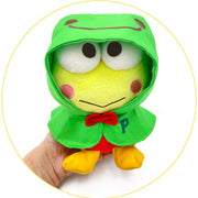 [Sanrio] Kerokero Keroppi x Pickles the Frog - Plush Toy Rain Poncho - Keroppi  [MAY 2024] Nakajima Japan