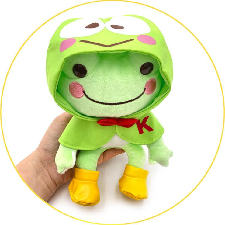 [Sanrio] Kerokero Keroppi x Pickles the Frog - Plush Toy Rain Poncho - Pickles  [MAY 2024] Nakajima Japan