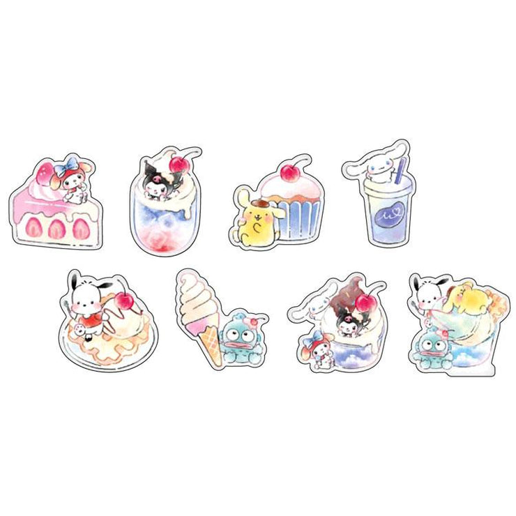 [Sanrio] Cheerful Collect Flake Sticker Set - Sweets 2024 Crux Japan