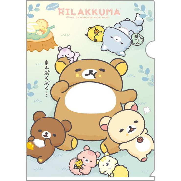 [Rilakkuma] - Minna de Manpuku Makumaku - Plastic Document Holder B San-X Official Japan 2024