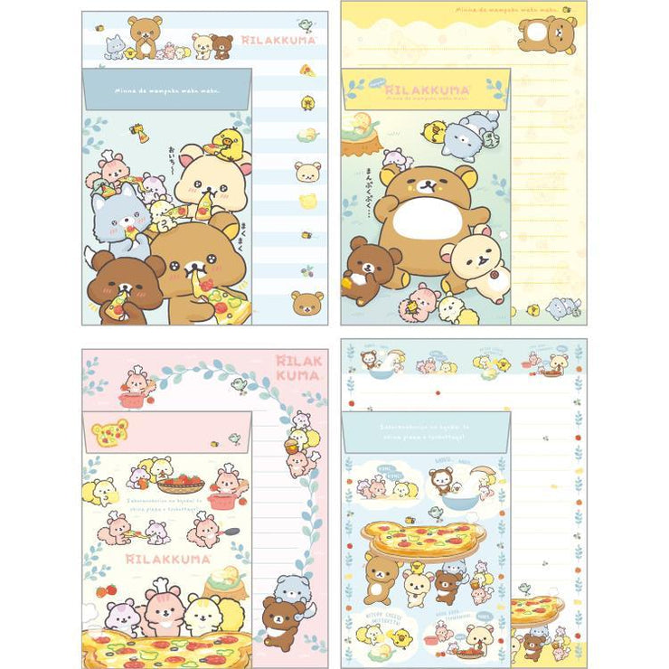 [Rilakkuma] - Minna de Manpuku Makumaku - Letter Set A San-X Official Japan 2024