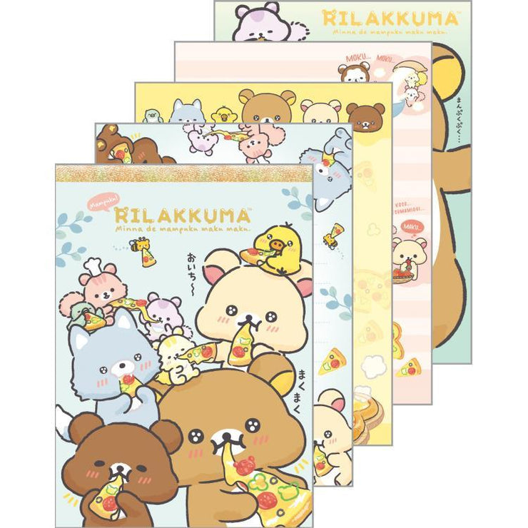 [Rilakkuma] - Minna de Manpuku Makumaku - Memo Pad -A  San-X Official Japan 2024