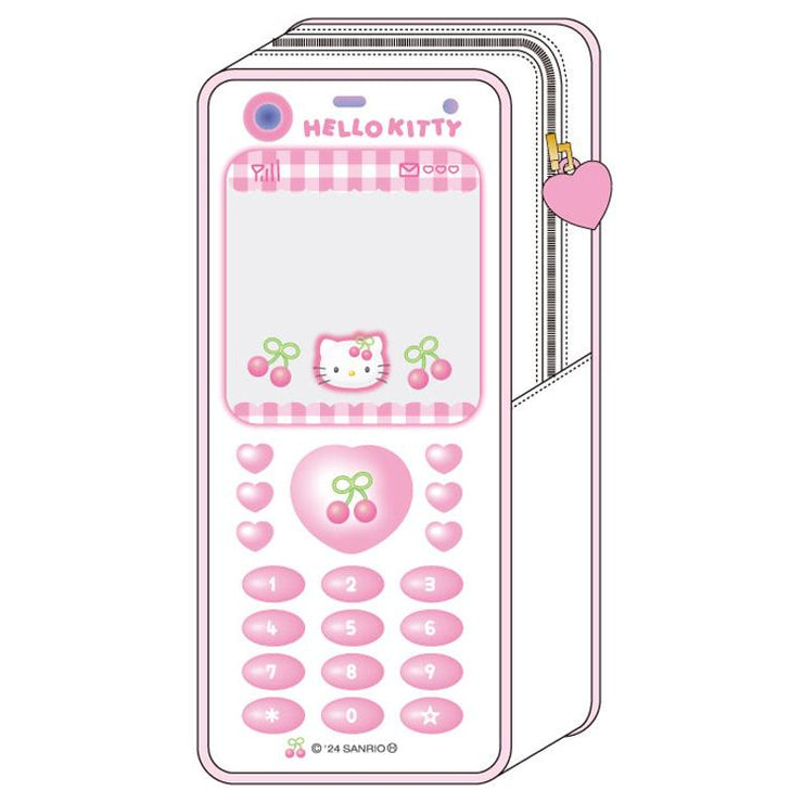 [Sanrio] Hello Kitty 2024 SUMMER COLLECTION - Nostalgic Flip Phone Vinyl Pouch - Cherry 2024 TCP Japan