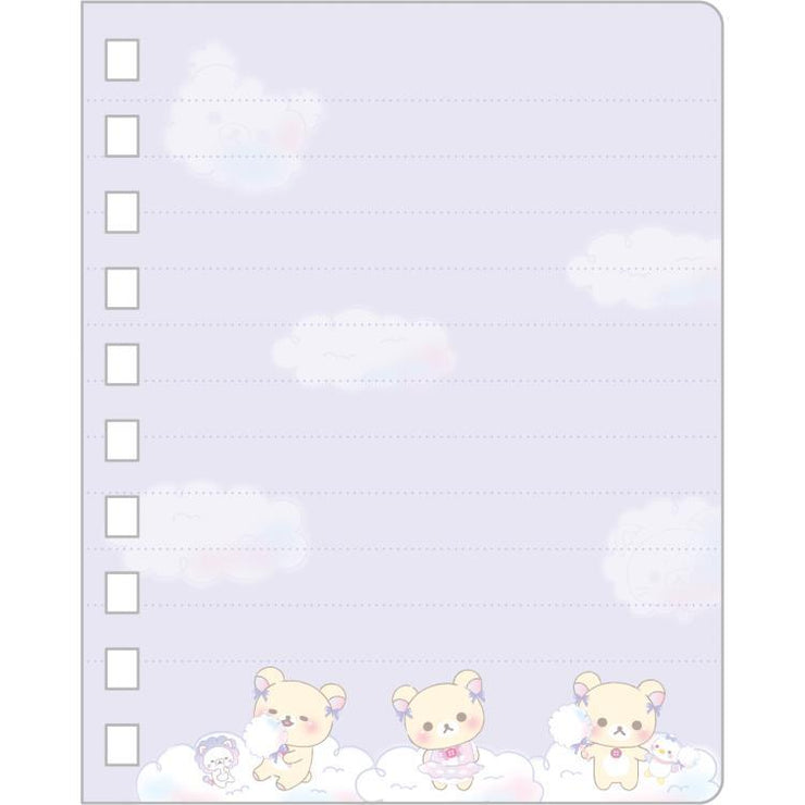 [Rilakkuma] - Osorano Kururin Wataame - Ring Memo Pad -A  San-X Official Japan 2024