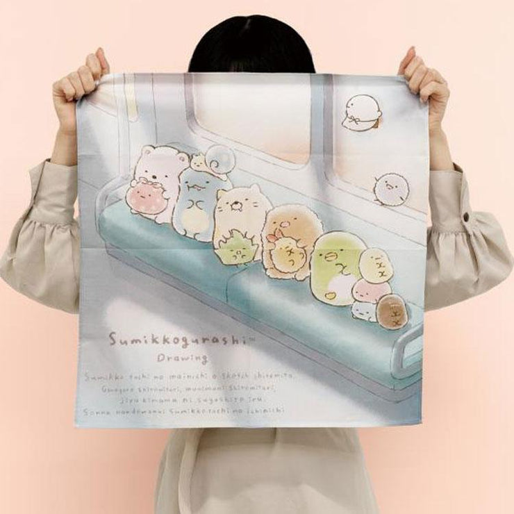 [Sumikko Gurashi] - Sumikko Drawing - Handkerchief San-X Official Japan 2024