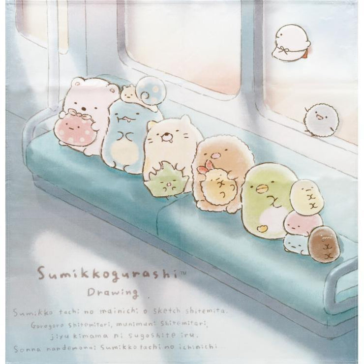 [Sumikko Gurashi] - Sumikko Drawing - Handkerchief San-X Official Japan 2024